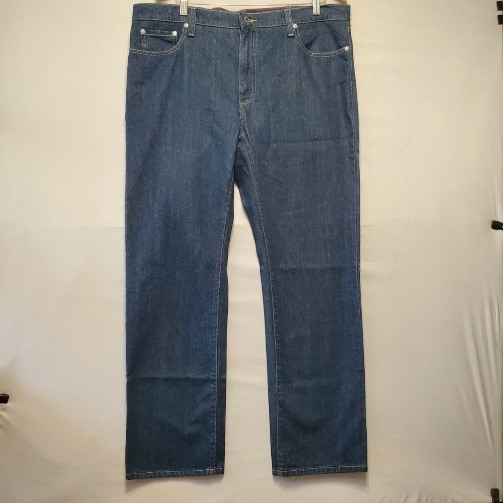 LL Bean Jeans Mens 38x32‎ Blue Standard Fit Cotton Denim Workwear Cabincore Prep